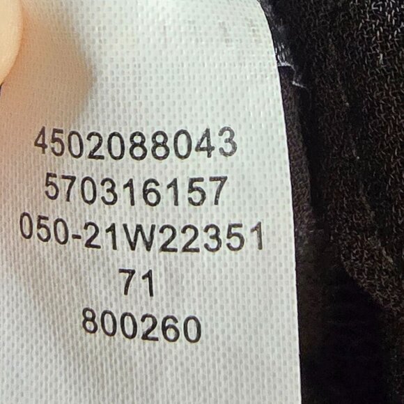 White House Black Market Long Sleeve Smocked Blouson Dress - Black W Rhinestones - Picture 9 of 10